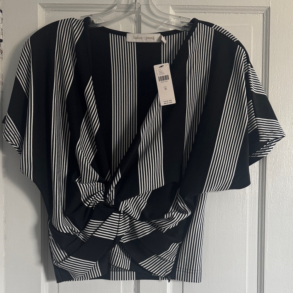 Anthropologie  BISHOP + YOUNG TWIST-FRONT TOP / Shirt